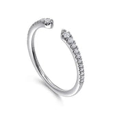 14K Gold White .16CTW Open Front Diamond Ring S2176389